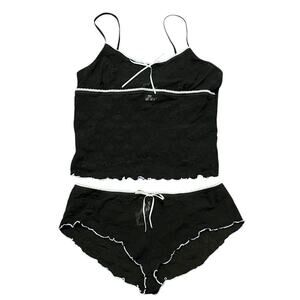 Y2K Deadstock Express Butterfly Mesh Matching Cami & Panties Set